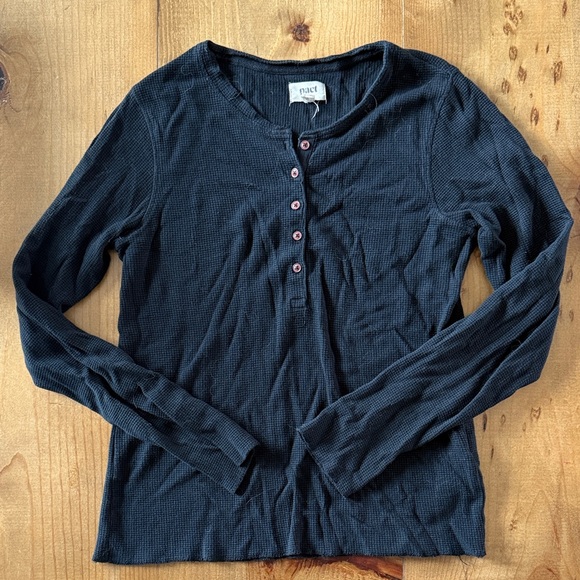 Pact Charcoal Henley Shirt - Picture 1 of 4
